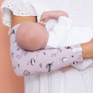 Manseta Teodor – pentru alaptare si ingrijire bebelusi bumbac organic <br/> set 2 buc Pink Ocean