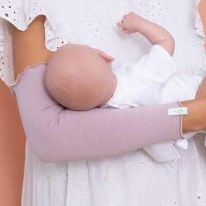 Manseta Teodor – pentru alaptare si ingrijire bebelusi bumbac organic <br/> set 2 buc Pink Hearts